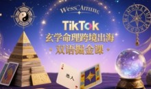 TikTok玄学命理跨境出海双语掘金课,手把手教你用命理知识精准直击海外用户痛点