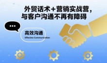 外贸话术+营销实战营,与客户沟通不再有障碍