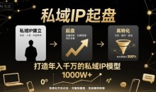 私域IP起盘,私域ip建立、起盘、高转化,打造年入千万的私域ip模型