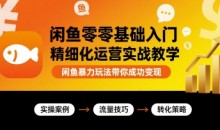 闲鱼零基础入门精细化运营实战教学,闲鱼暴力玩法带你成功变现
