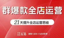 贾真电商群爆款全店运营,21天提升全店运营思维,起店、全店运营爆款不断