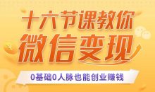 十六节课教你零基础微信变现