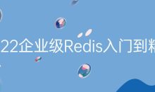 2022企业级Redis入门到精通