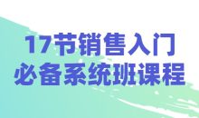 17节销售入门必备系统班课程