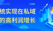 系统实现在私域中的高利润增长