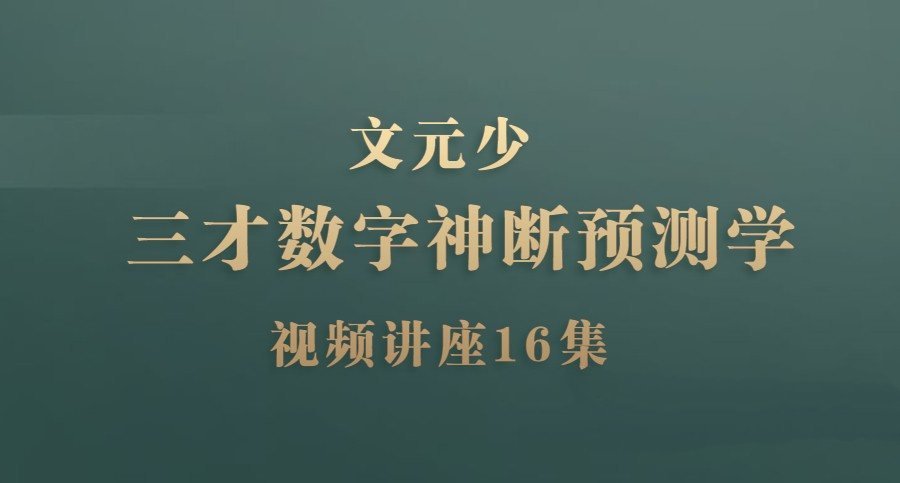 文元少《三才数字神断预测学》视频讲座16集