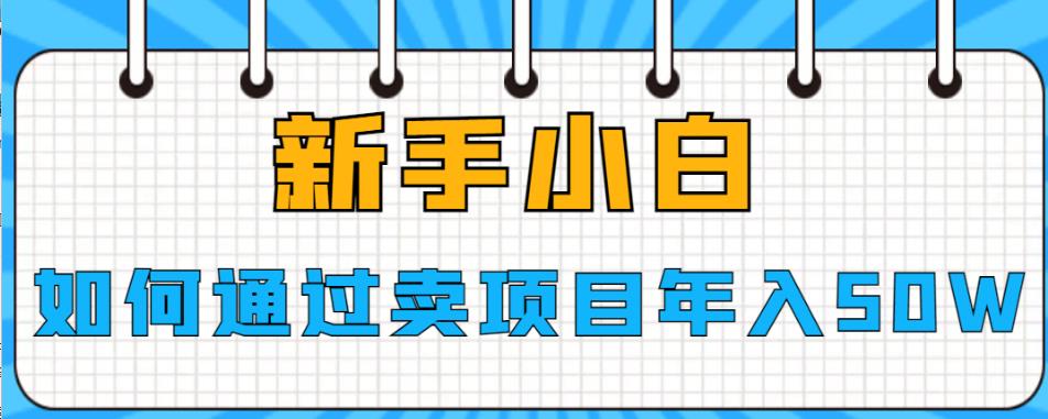 新手小白如何通过卖项目年入50W