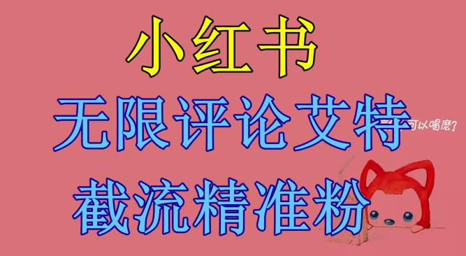 小红书无限评论艾特截流精准粉(软件+教程)