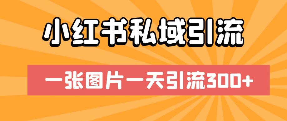 小红书私域引流,一张图片一天引流300+
