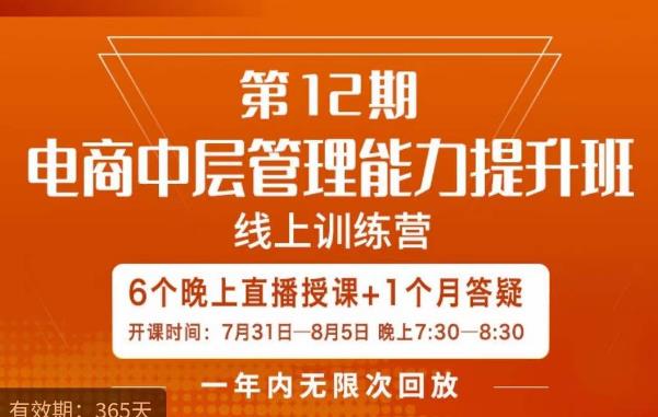陈少珊·电商中层管理能力提升班,学习对象-电商公司各个岗位的主管,20人人以内的电商公司老板