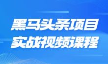 黑马头条项目实战视频课程