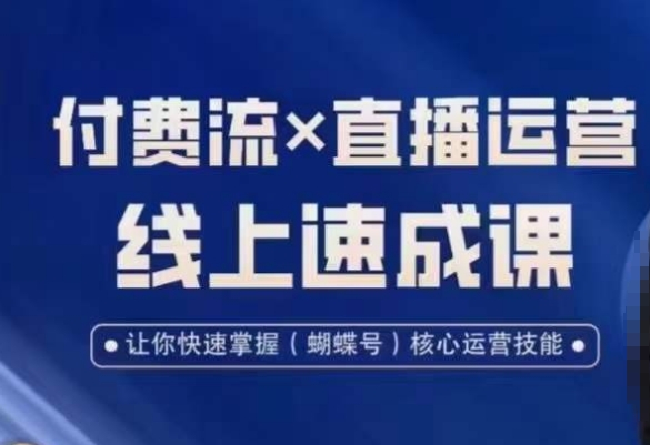 视频号付费流实操课程,付费流X直播运营速成课,让你快速掌握视频号核心运营技能