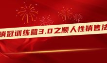 销冠训练营3.0之顺人性销售法