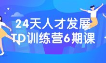 24天人才发展TD训练营6期课