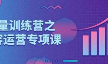 流量训练营之内容运营专项课