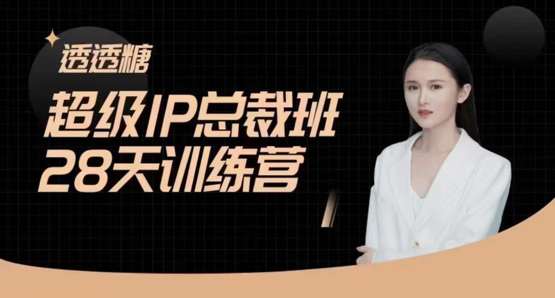 透透糖·超级IP总裁班28天训练营-5月新课,新媒体高效获取能变现的精准流量