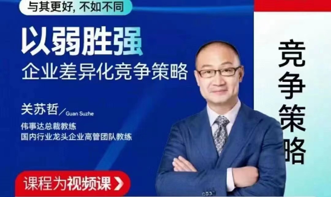 关苏哲:以弱胜强 企业差异化竞争策略