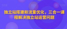 独立站搭建和流量优化三合一解决运营