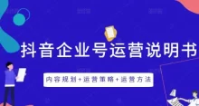 抖音企业号运营内容运营策略规划