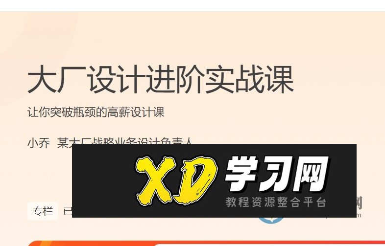 小乔:大厂设计师进阶实战32讲