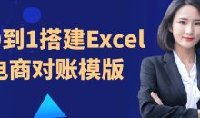 从0到1搭建Excel电商对账模版