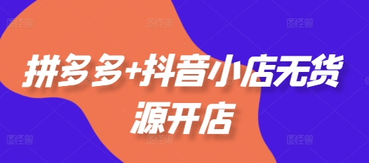 老陶电商·拼多多+抖音小店无货源开店4月 选品、运营、基础、付费推广、爆款案例等
