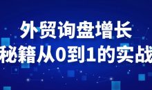 外贸询盘增长秘籍从0到1的实战