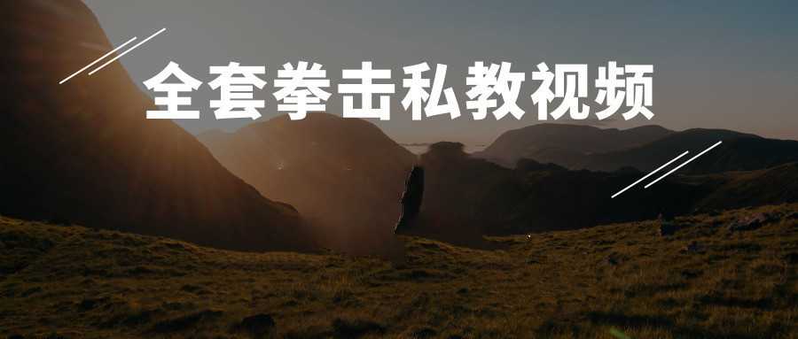 全套拳击私教视频 武术搏击