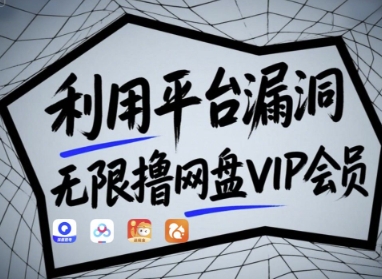 利用平台漏洞，无限撸网盘VIP会员，【漏洞原理+操作演示】
