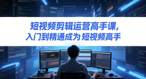 短视频剪辑运营高手课，入门到精通成为短视频高手