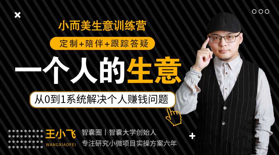 王小飞：一个人的生意，从0到1，系统解决个人赚钱问题