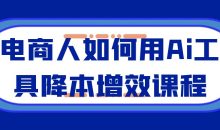 电商人如何用Ai工具降本增效课程