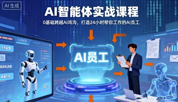 AI实战应用课程：从零基础跨越AI鸿沟，打造智能工作团队，掌握AI数字员工搭建与管理插图
