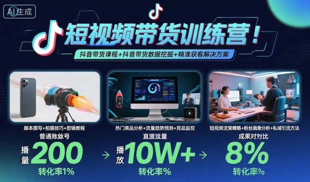 短视频带货训练营：抖音运营、数据挖掘及精准获客策略插图
