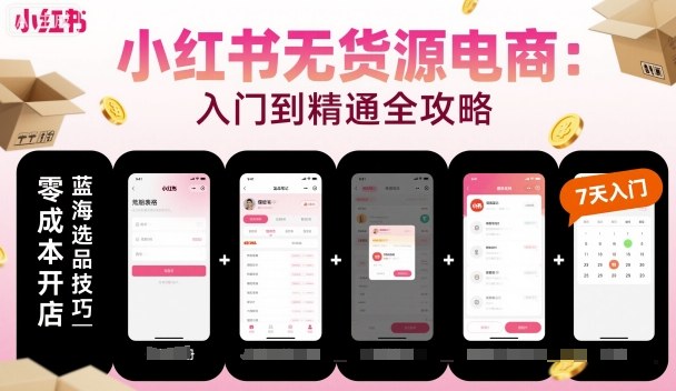 小红书电商全攻略：入门到精通，开店、选品、笔记运营与内容创作插图