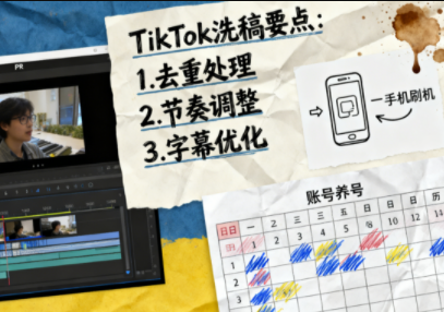 TikTok剪辑PR洗稿全流程课插图