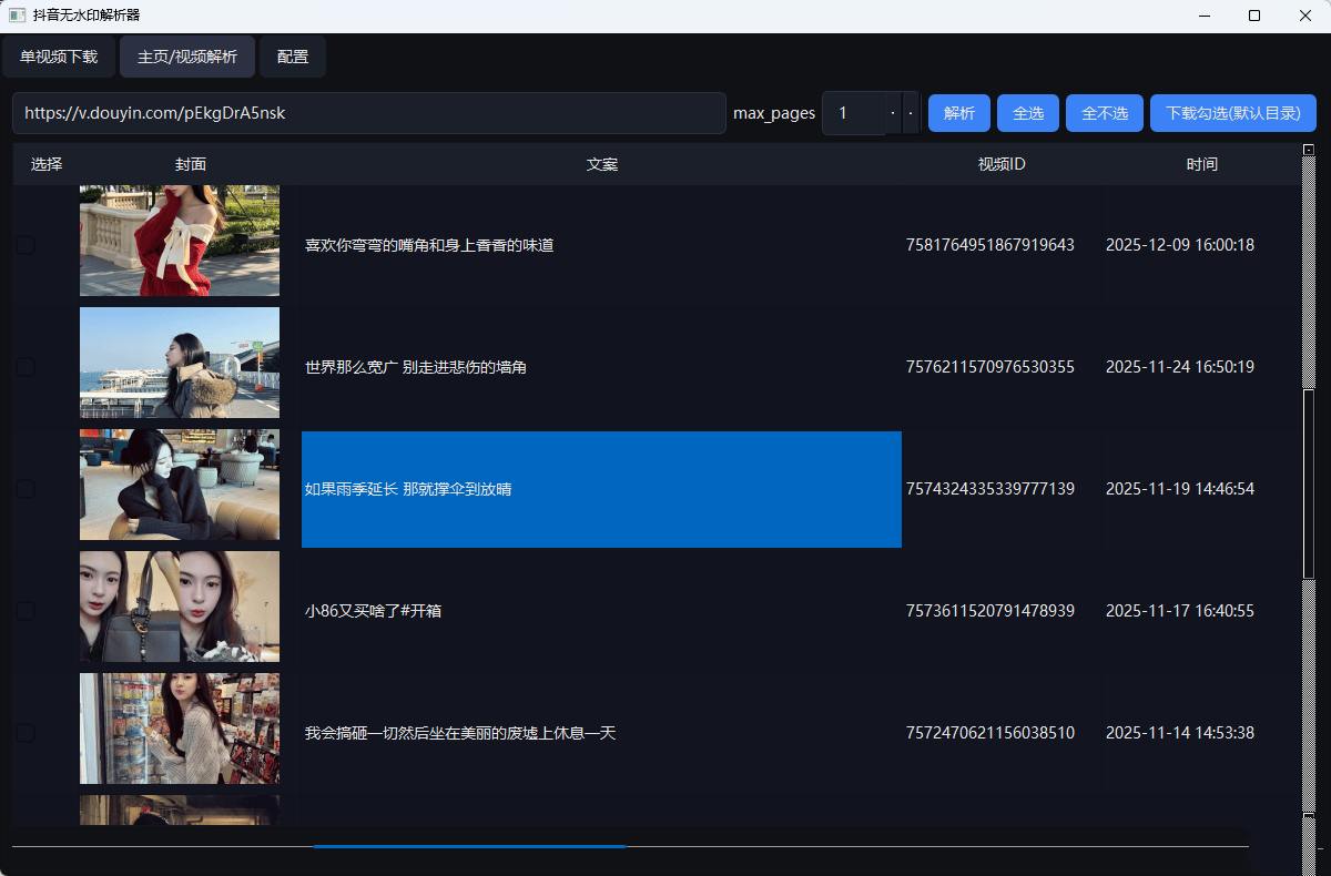 抖音水印视频解析下载工具：一键解析无水印下载插图