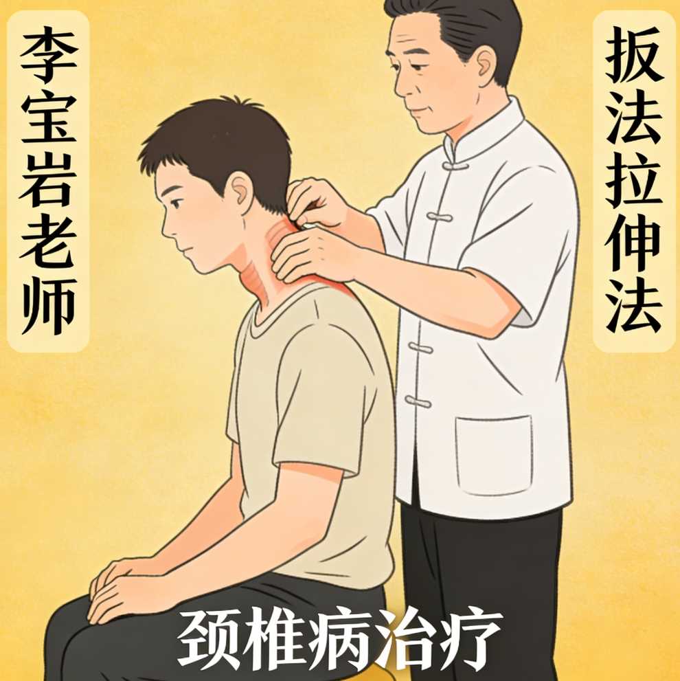 李宝岩老师扳法拉伸法颈椎病