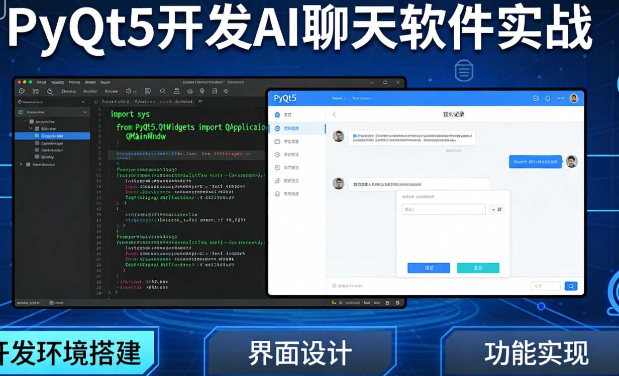 PyQt5开发AI聊天软件实战