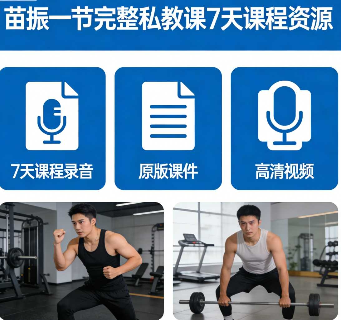 苗振一节完整私教课7天课程录音+原版课件+高清视频