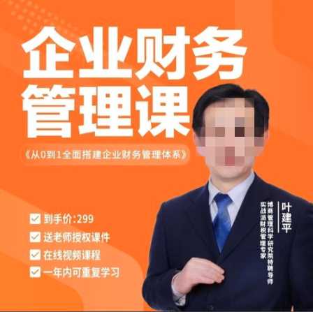 叶建平：从0到1全面搭建企业财务管理体系299元