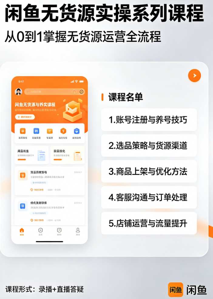 闲鱼无货源实操系列课程