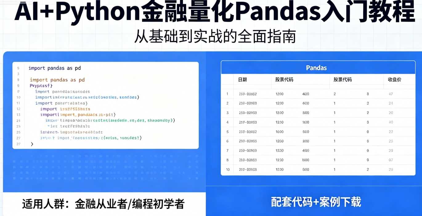 AI+Python金融量化Pandas入门教程