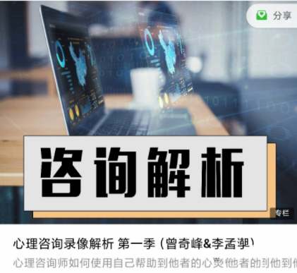 曾奇峰李孟潮 《心理咨询录像解析 第一季》高清视频+文稿