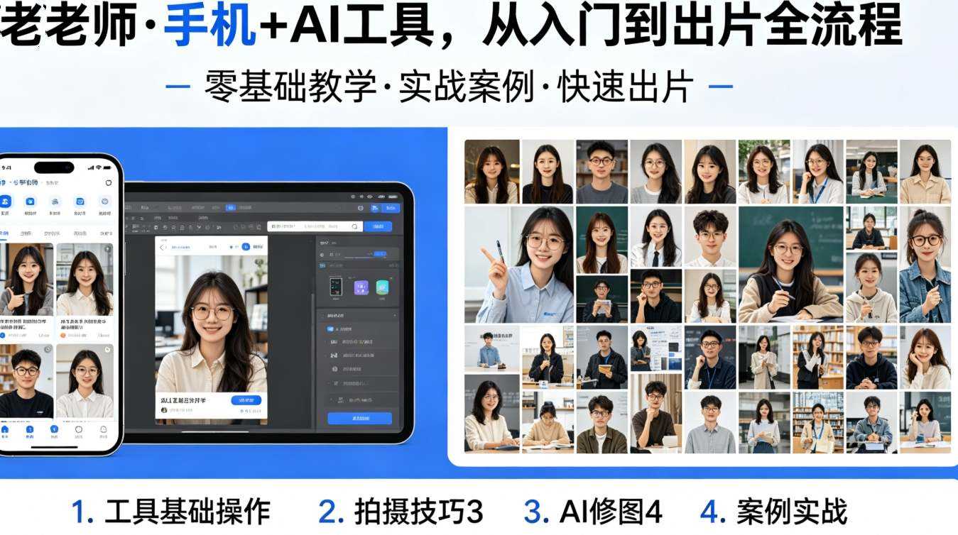 林老师手机+AI工具，从入门到出片全流程