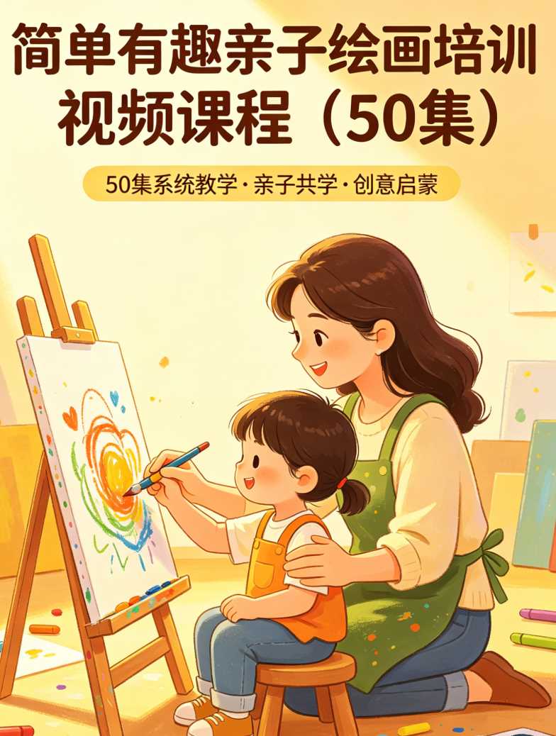 简单有趣亲子绘画培训视频课程（50集）