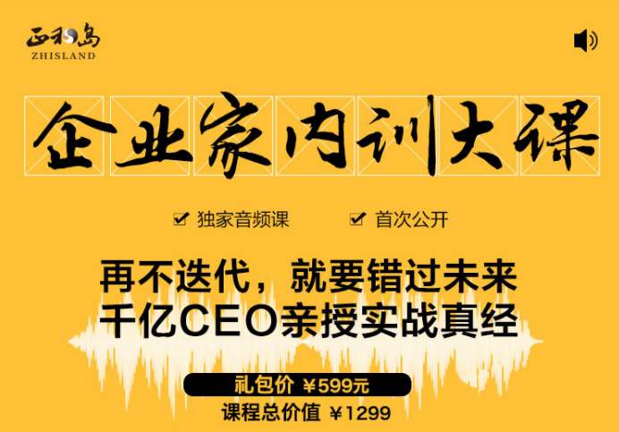 正和岛·企业家内训大课