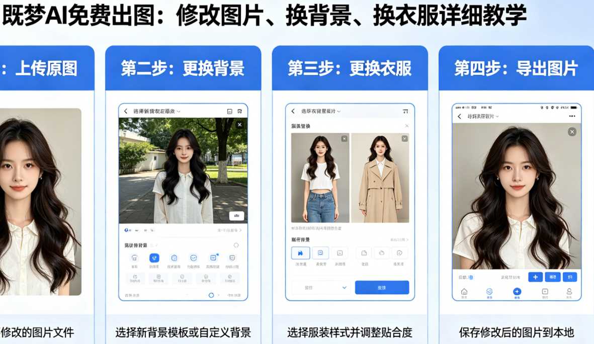 既梦AI免费出 修改图片、换背景、换衣服详细教学