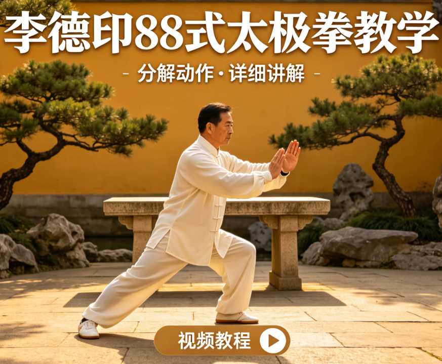李德印88式太极拳教学视频