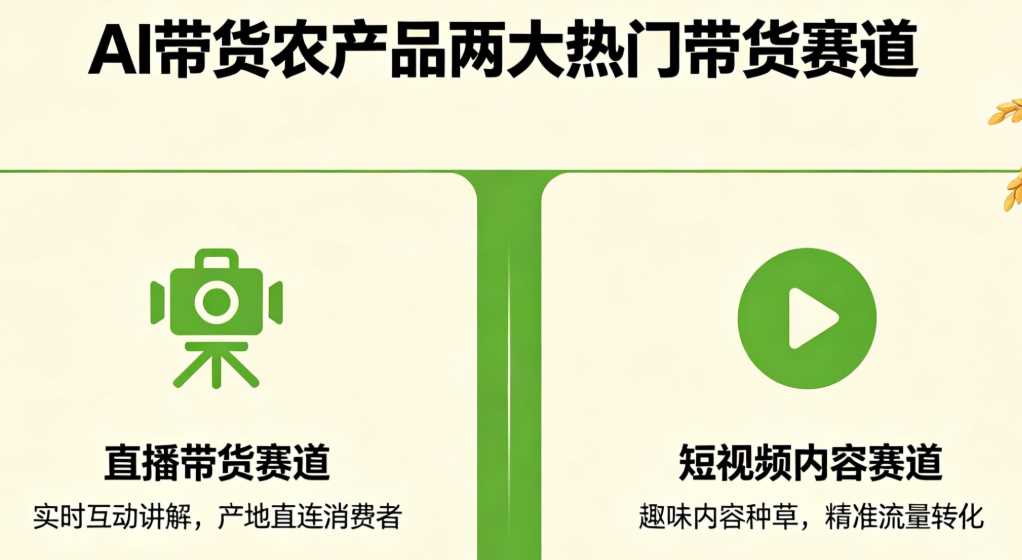 AI带货农产品两大热门带货赛道